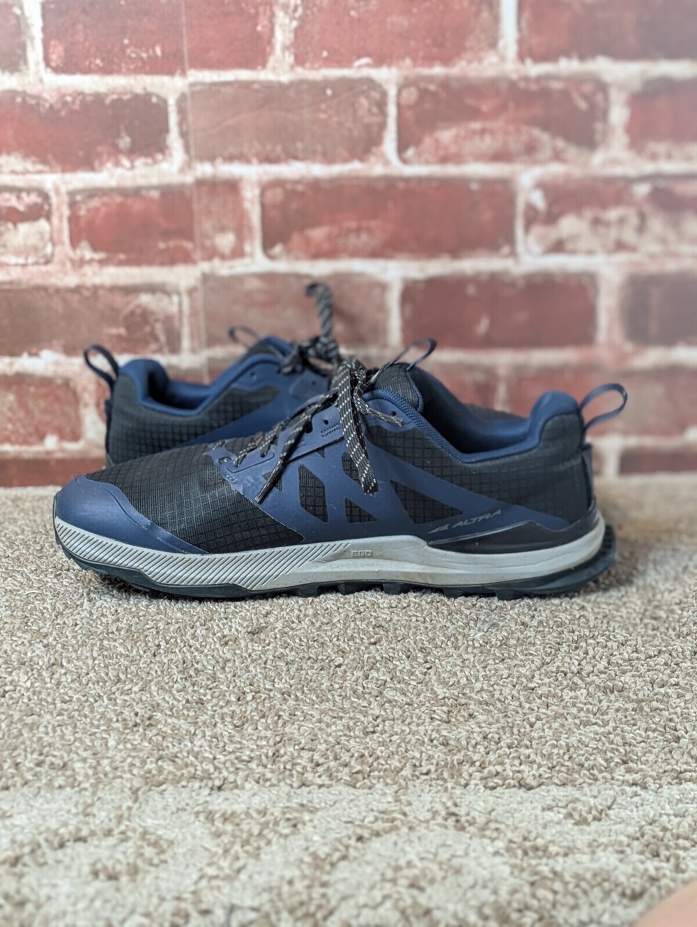 Altra Lone Peak 8 Trail Running Sneakers Men 11 Blue Navy Black Mesh - Picture 4 of 9